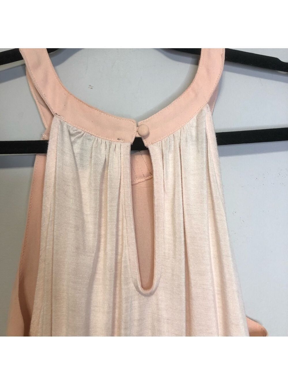 Anthropologie Sunday in Brooklyn Peach Pintucked Halter Tank Top, size S - Picture 7 of 11